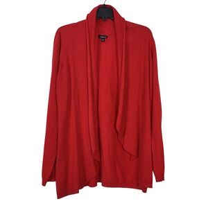 Torrid Red Open Front Waterfall Draped Long Sleeve Career Cardigan 0‎ Large/12